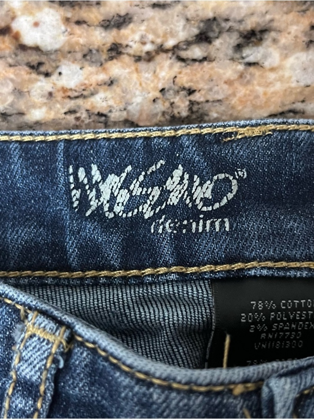 Mossimo Low Rise Cropped Bootcut Jeans 28x27 Y2K Dark Wash Raw Hem Stretch Denim - Picture 6 of 9